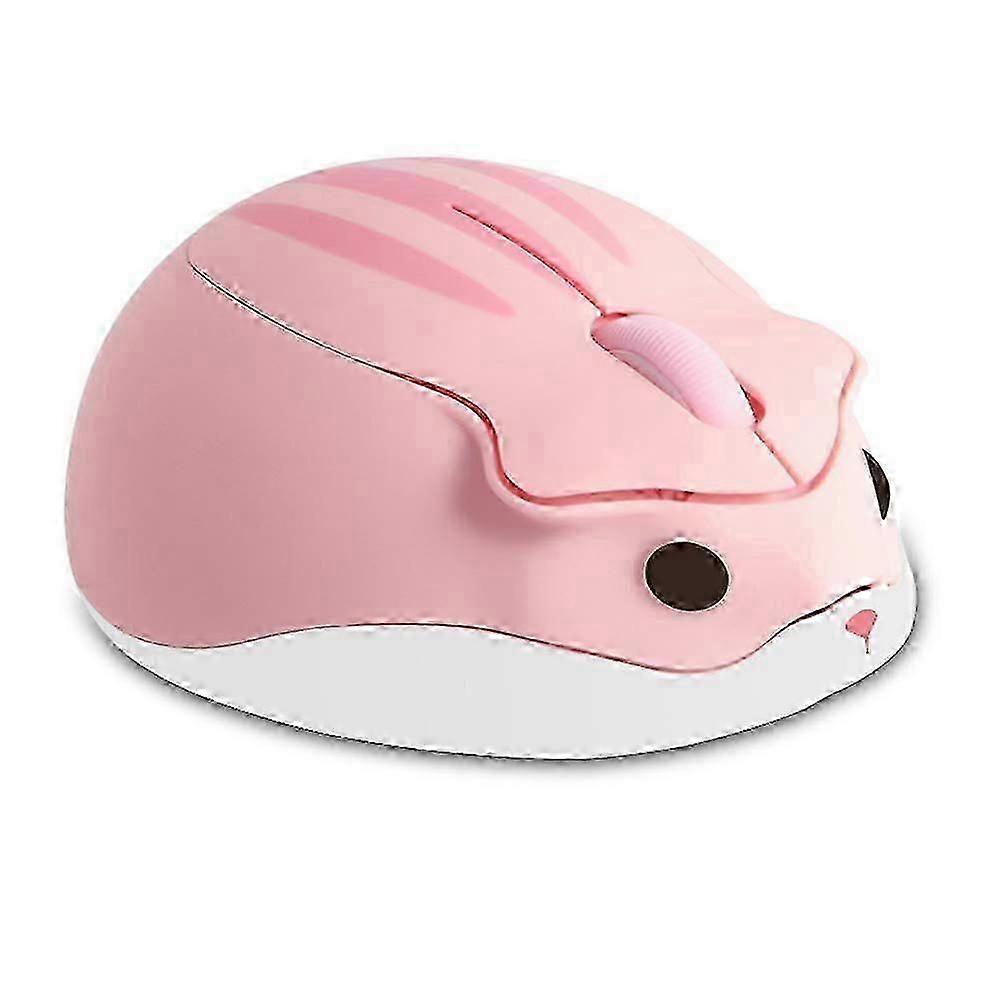 Wireless Mouse Cute Hamster Shaped Computer Mouse 1200DPI(Pink) ZO