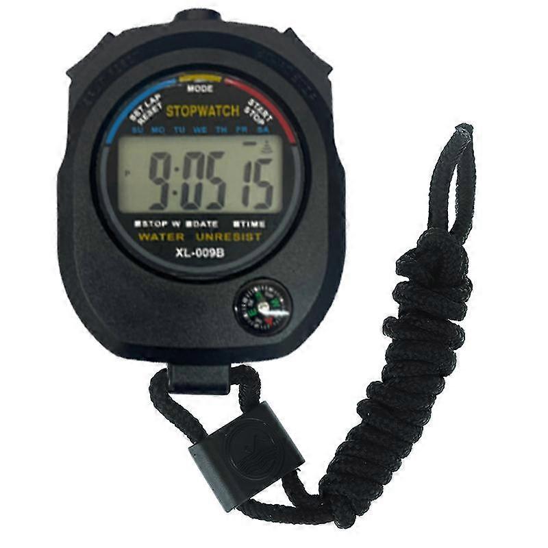 Waterproof Digital Lcd Chronograph Timer Counter Stopwatch Alarm With Strap