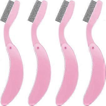 Travel-Friendly Stainless Steel Lash Comb Set For On-The-Go Grooming