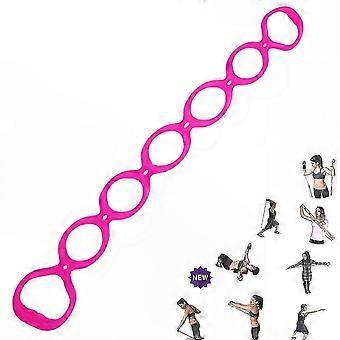 7 Ring Stretch Resistance Exercise Band, 25-26 Resistance Levels for Yoga, Home Gym, Arm, Shoulder, Leg, Foot Fitness Training