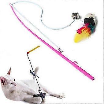 2025 Pet Cat Bell the Dangle Faux Mouse Rod Roped Funny Fun Play Playing Toy DbJJ