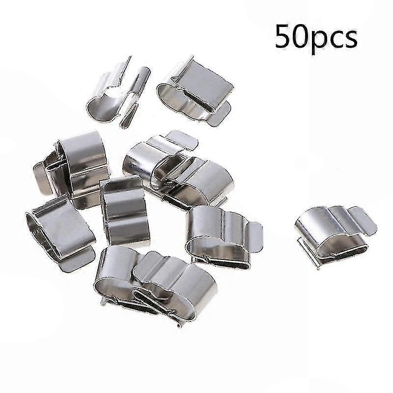 50pcs Solar Panel Cable Clips, 2 Wire PV Wire Locking Fastener for Cable Management