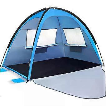Folding Beach Tent for Family Upf Sun Shade Shelter Portable for Camping and Hiking Includes Storage Bags and Ventilation Lightweight and Easy to up
