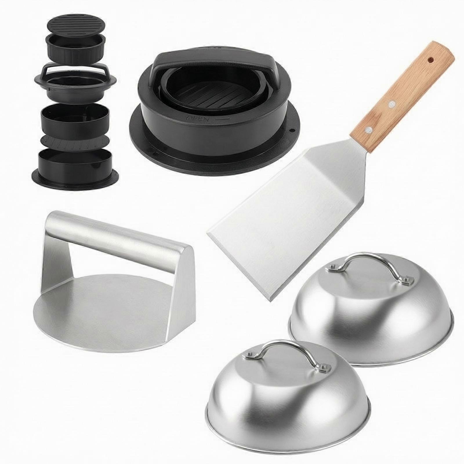 Burger Patty Press with Round Shape Hamburger Patty Maker Rust Resistant