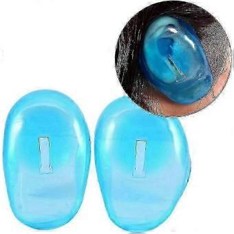 Øreværn til frisør, 2 stk Blå øreafskærmning Smudge-Proof Plastic Protector Beskytter høreværn mod farvning, til frisører og hårfarve