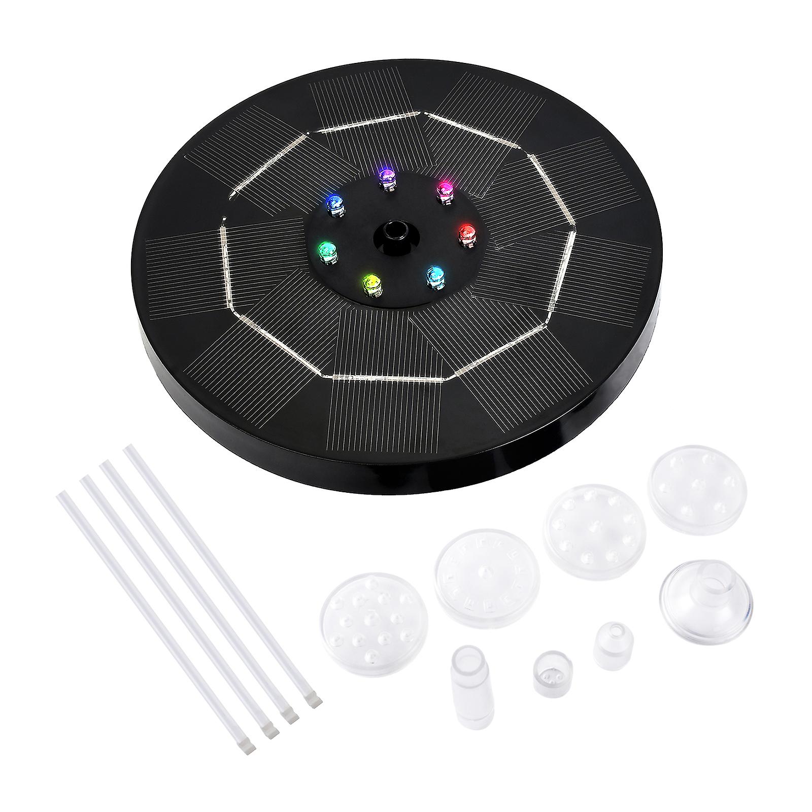 3.5w Led Solar Fountain Pump With Colorful Gradient Light