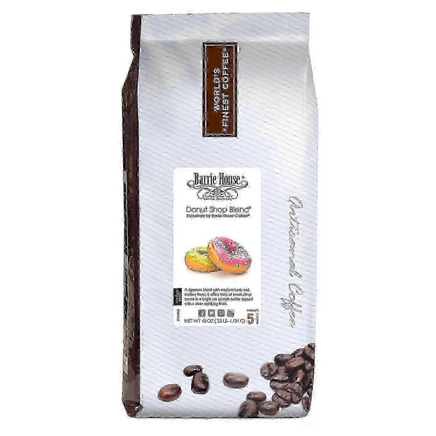 Barrie House Whole Bean Coffee, Donut, 40 Oz