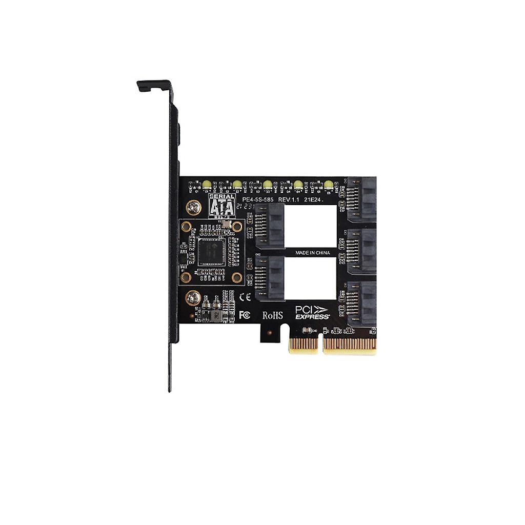 5 Port PCIE SATA Expansion Card PCIE to SATA 3 Controller 6Gbps SSD Card for PC