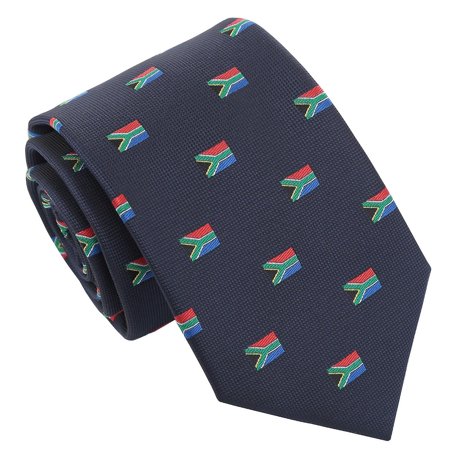 Navy Blue South African Flag Tie