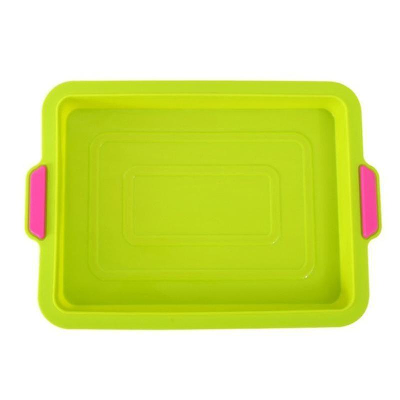 Non Stick Silicone Rectangle Shape Cake Pan Chocolate Bread Baking Mould Tray