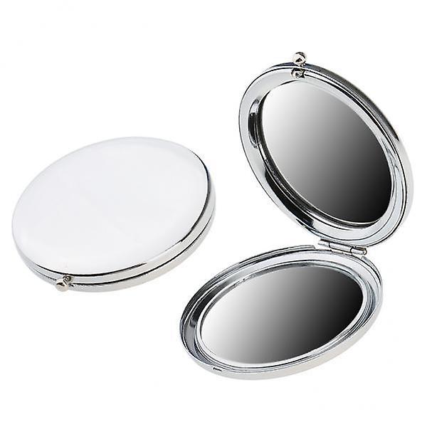 9x2 Pieces Mini Round Collapsible Cosmetic Compact Double Sides Makeup Mirror