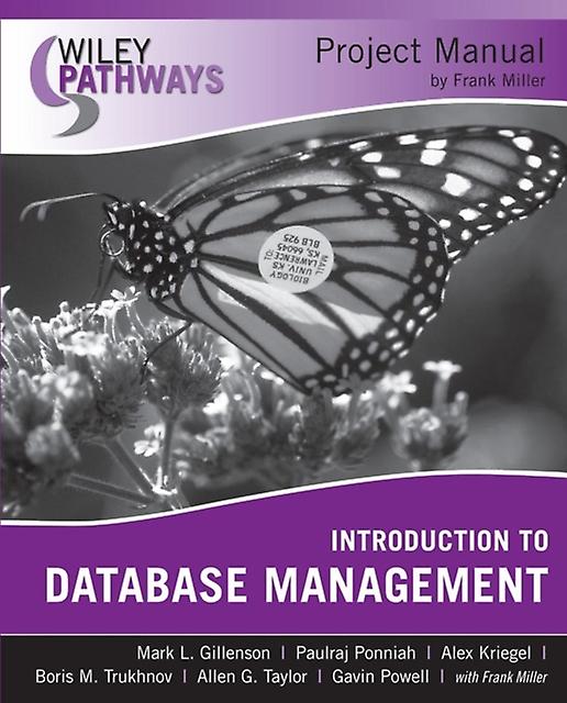 Wiley Pathways Introduction To Database Management Project Manual by Gavin Powell Paperback Book