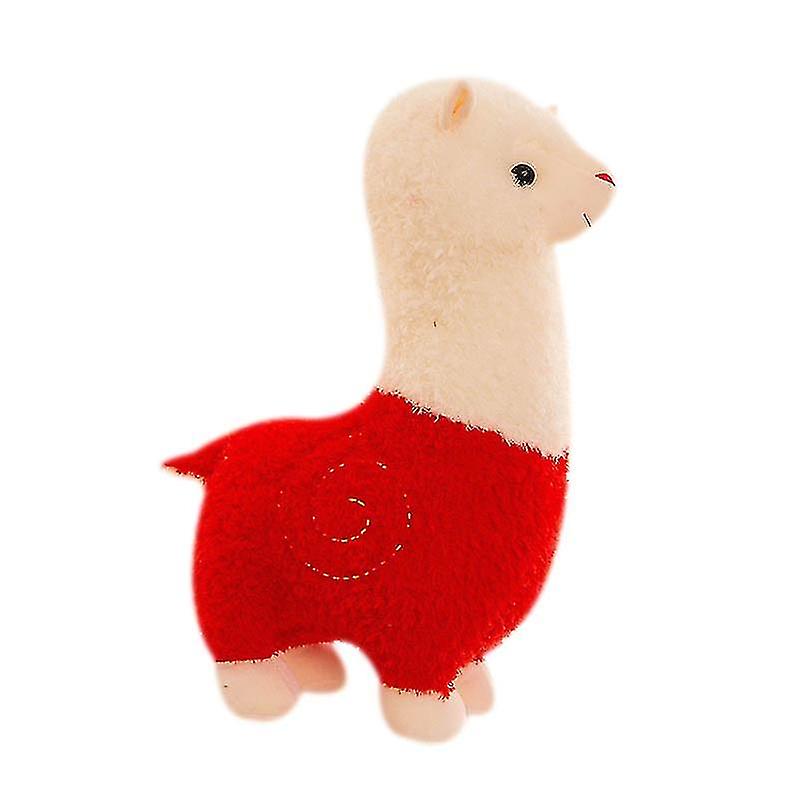 Alpaca Plush Toy, Llama Stuffed Animal Doll Plushie Hug Pillow (red)