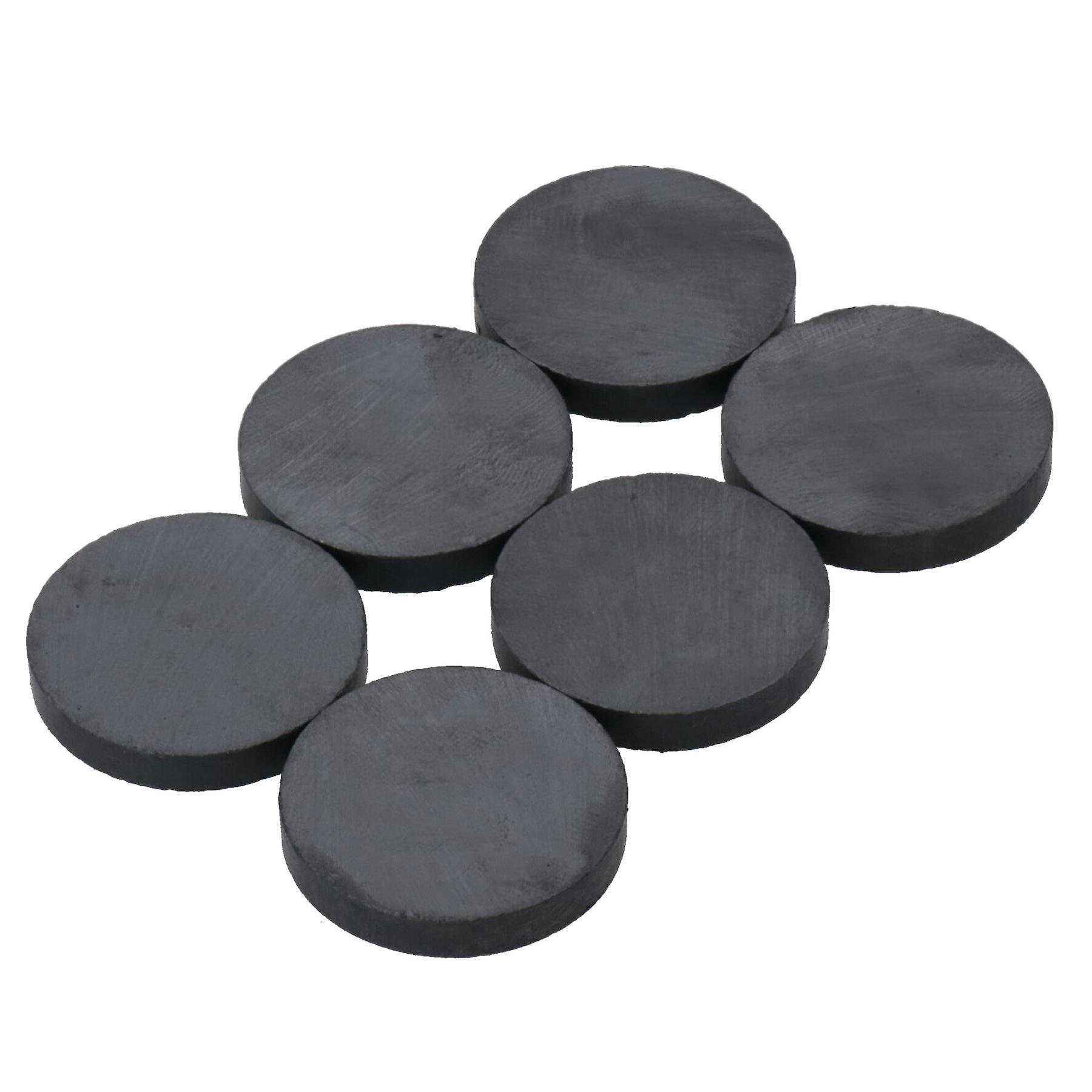 6pc Ceramic Ferrite Circular Round Disc Magnets 25mm x 4mm for Home Office