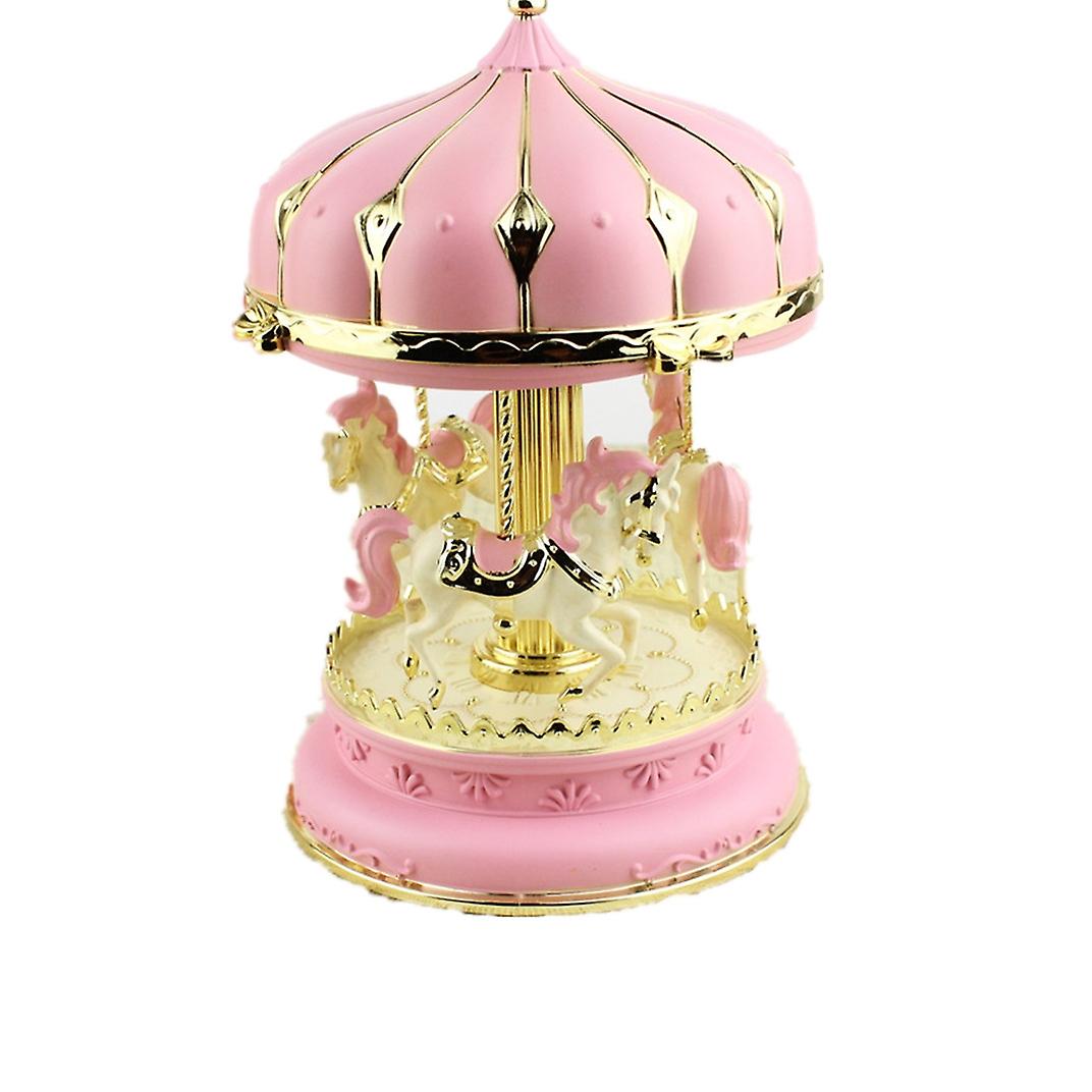 Carousel Horse Unicorn Color Change LED Light Rotating Best Gift Melody-Castle in The Sky Music Box