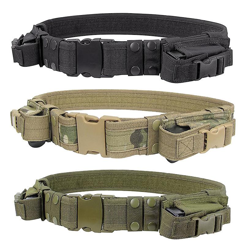 Tactical Belt,multicam Service Duty Combat Training Function Waist Support Belt Magazine Not Included