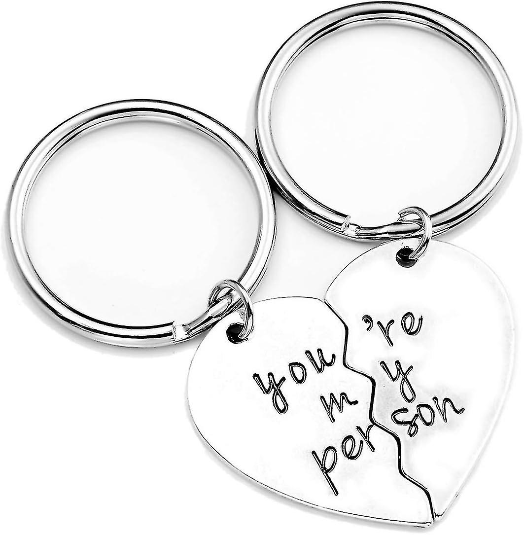 You're My Person Heart Puzzles Couples Keychain, 2τμχ Ρομαντικά δώρα μπρελόκ για τον φίλο Girlfri