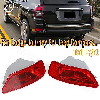 Rear Bumper Left Reflector Light For Jeep Grand Cherokee, Compass & Dodge Journey – Red Clip-On