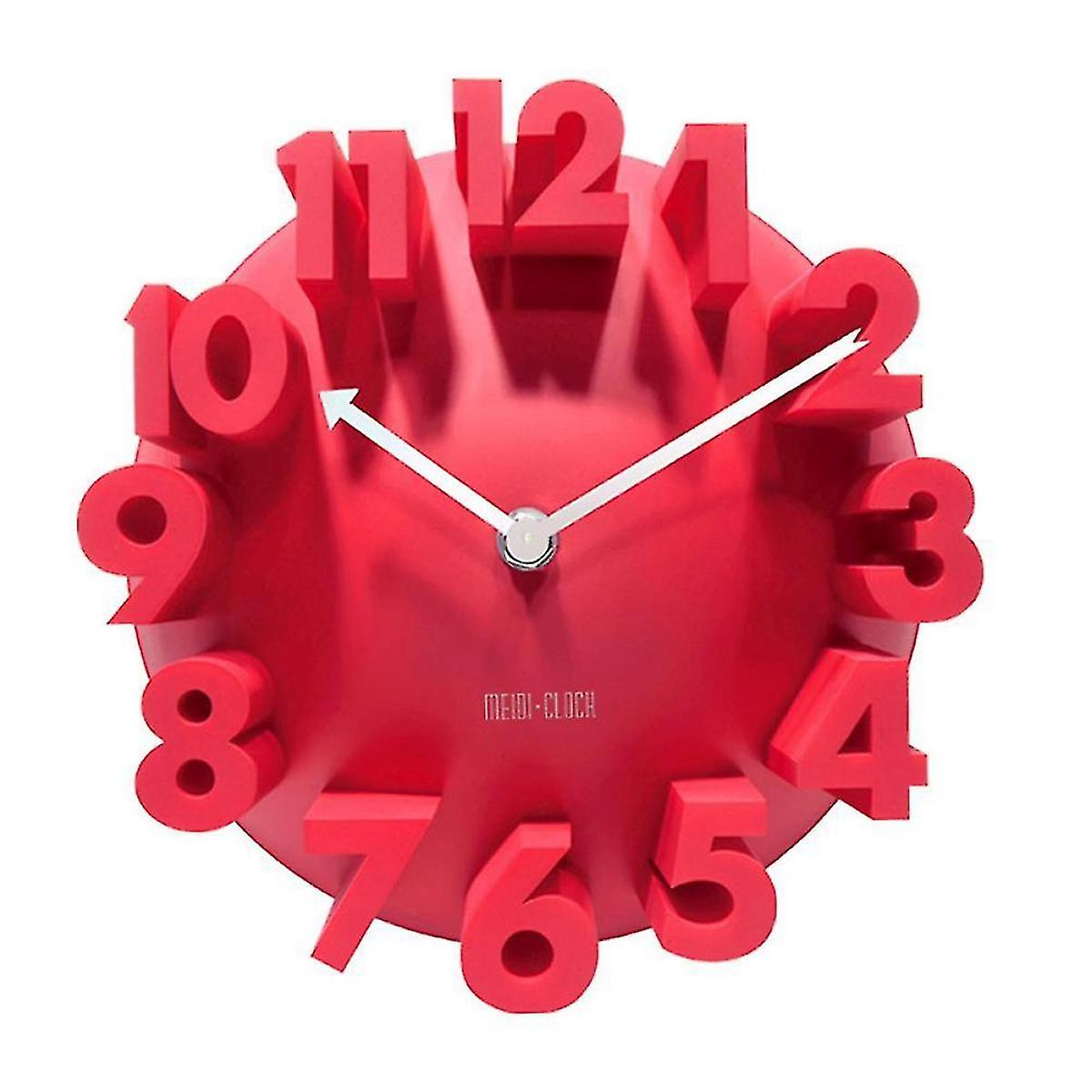 Round wall clock for a slowing down rocket