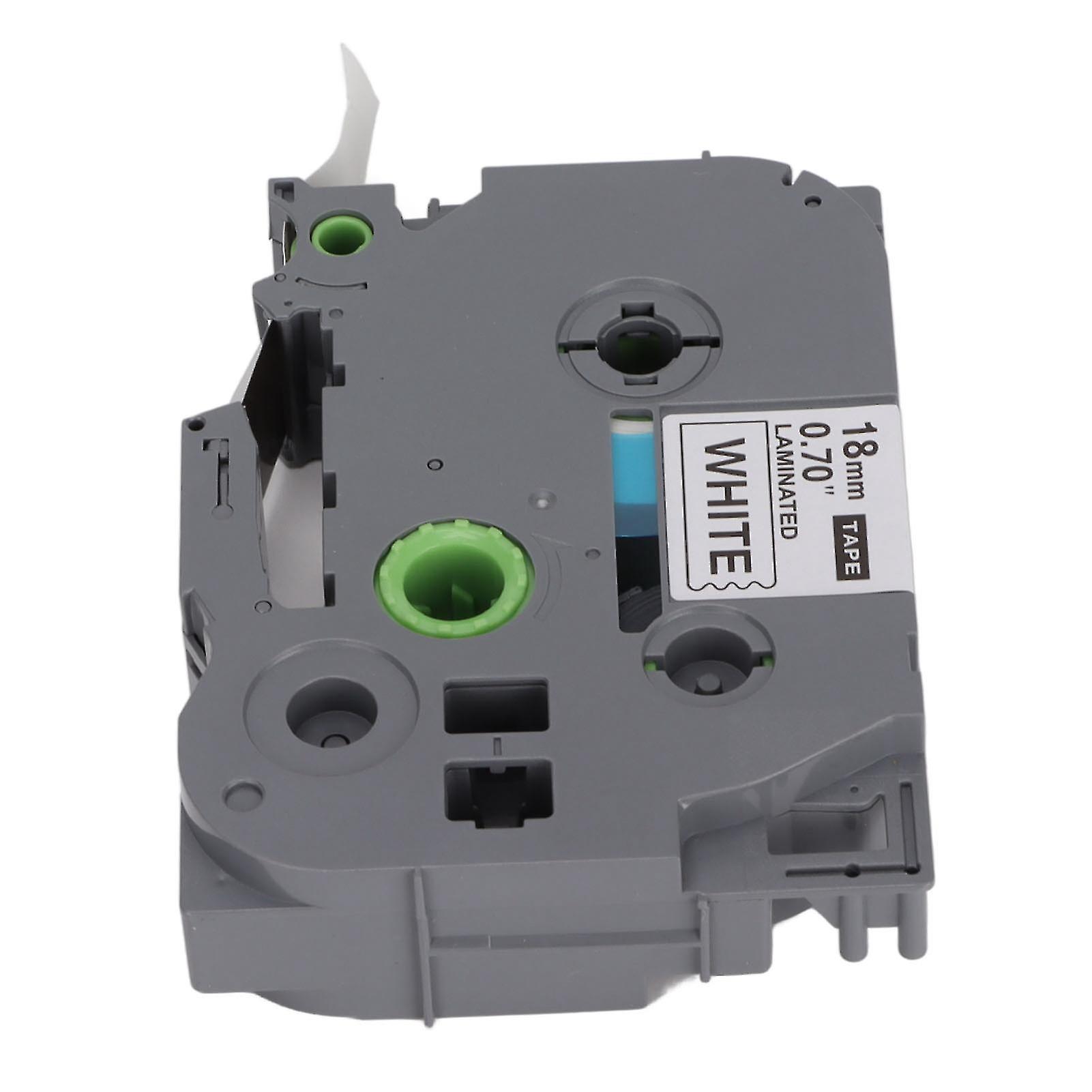 Label Maker Tape 18mm Width 8M Length Black On White Label Maker Refills for TZe 141 for TZe 241 for TZe 541 for TZe 641 PE Bag of 1 