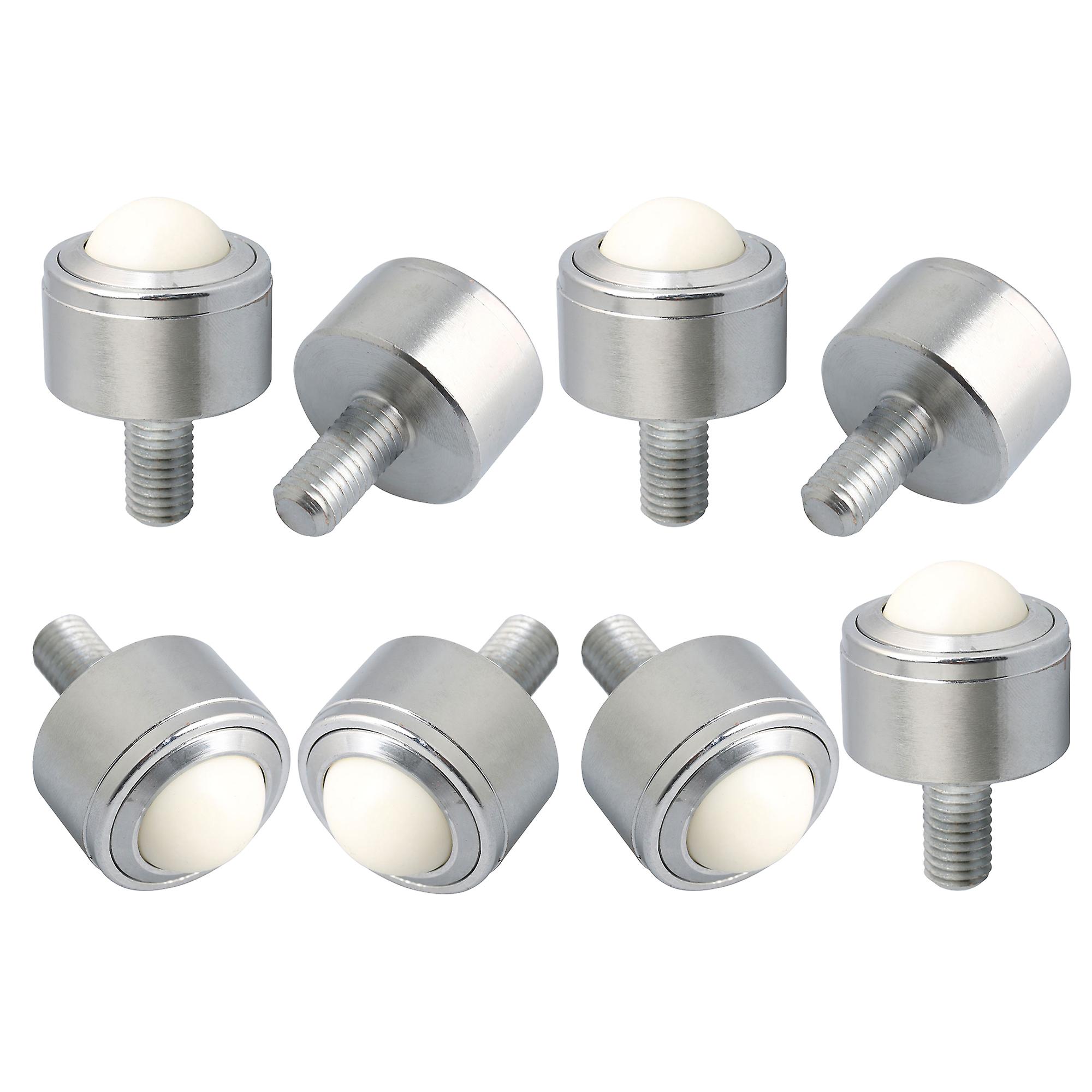 8Pcs Conveyor Roller Ball Bearings Transfer Units Threaded 0.98Inch 264lbs