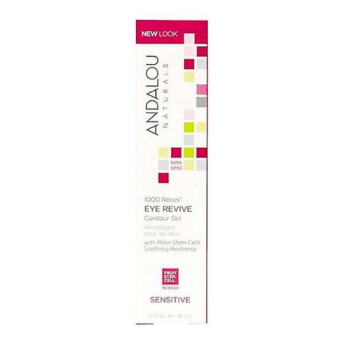 Andalou Naturals 1000 玫瑰眼部焕活修容凝胶, 0.6 Oz (Pack of 1)