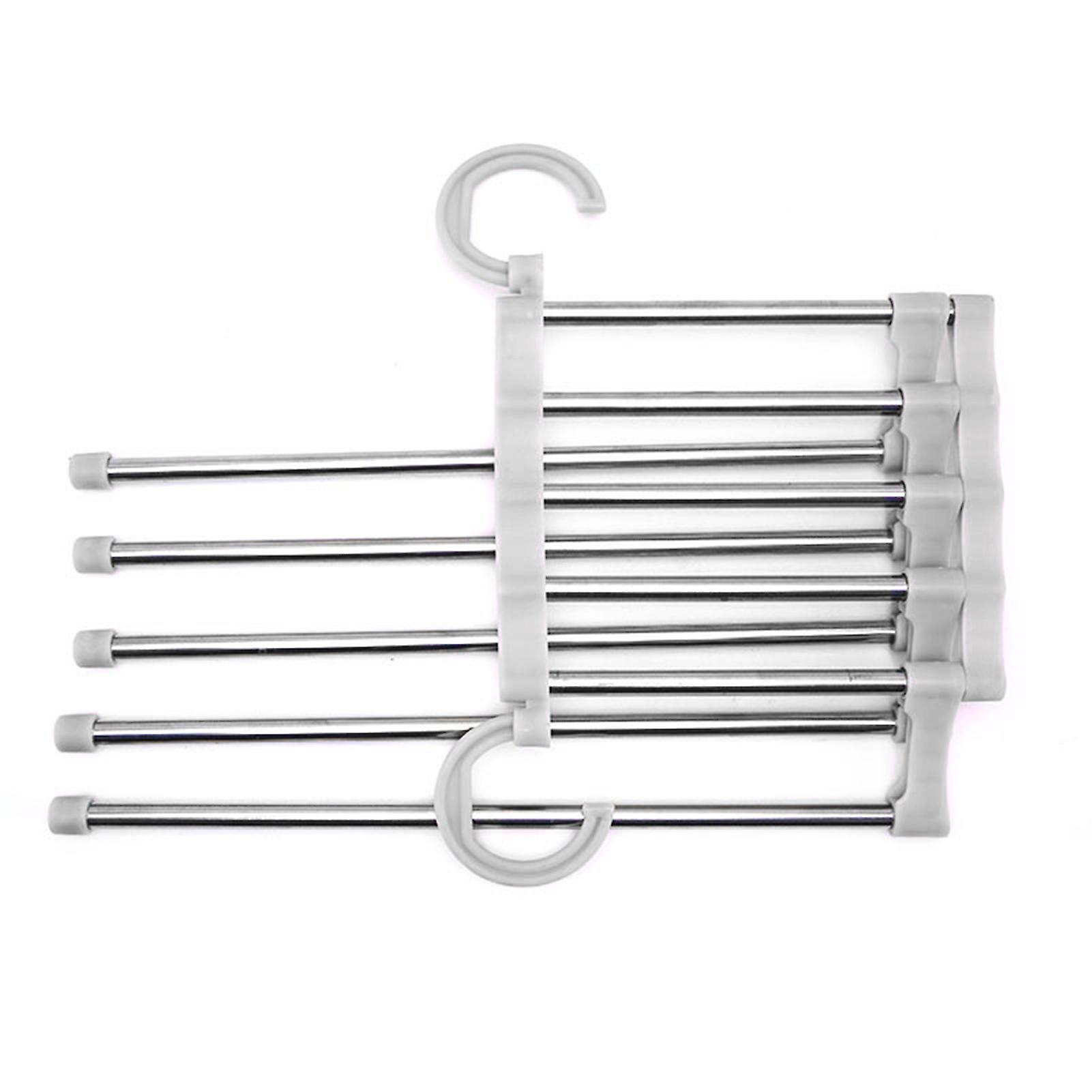 Folding Pant Rack Space Saving Multi-Layer Non-Slip Hanging Formula Clothes Organizer For Home