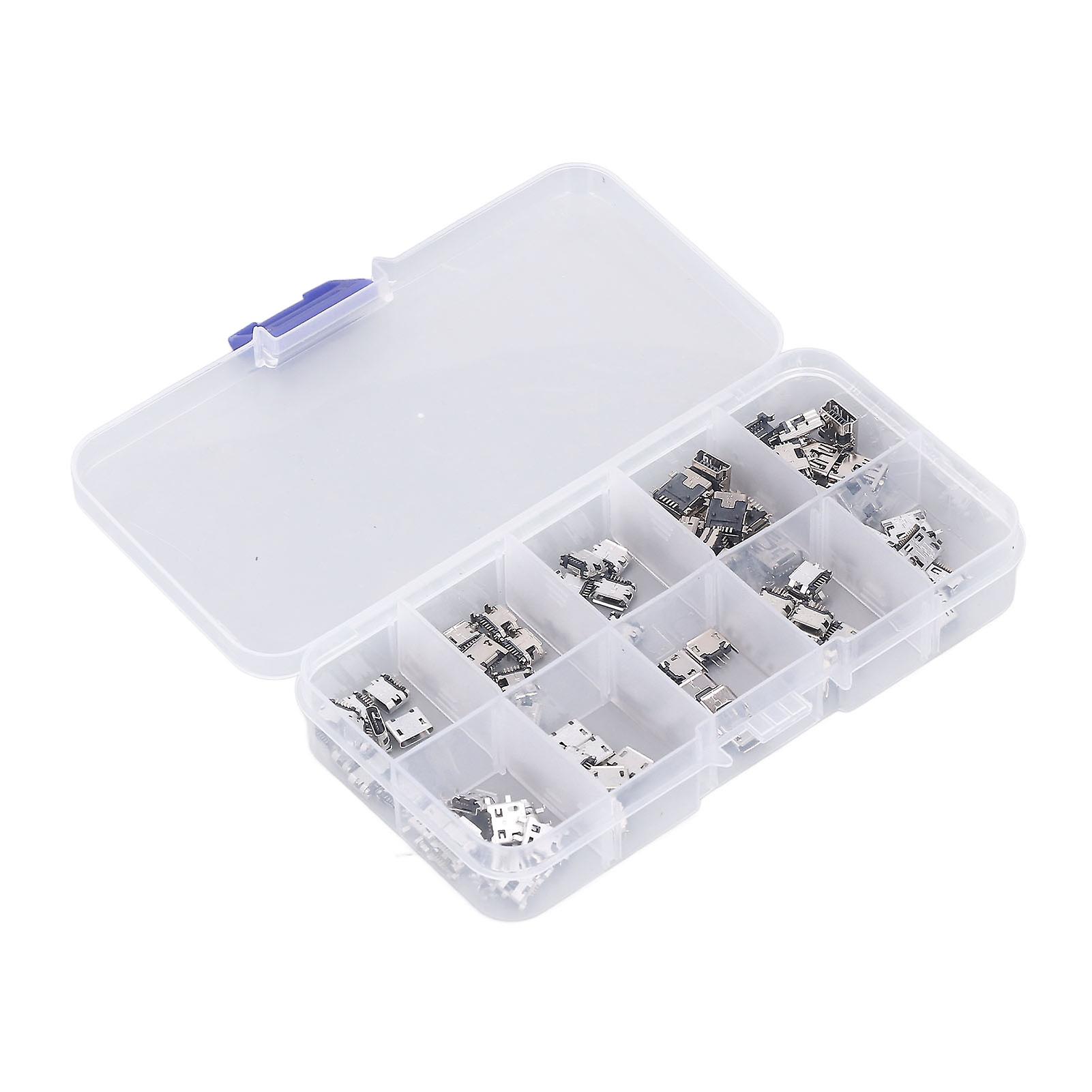 100 יחידות מיקרו MINI USB נקבה תקע מחבר שקע USB למכשיר ביתי