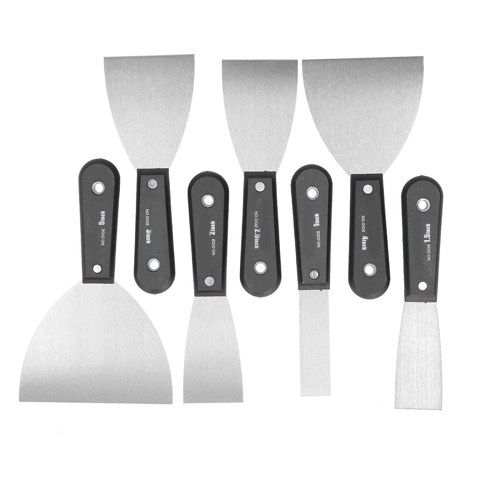 Paint Scraper, 7-Piece Cleaning Knife Set, Portable Steel Spatula Set for Drywall, Wood, Painting Tools, Home Decoration, Renovation