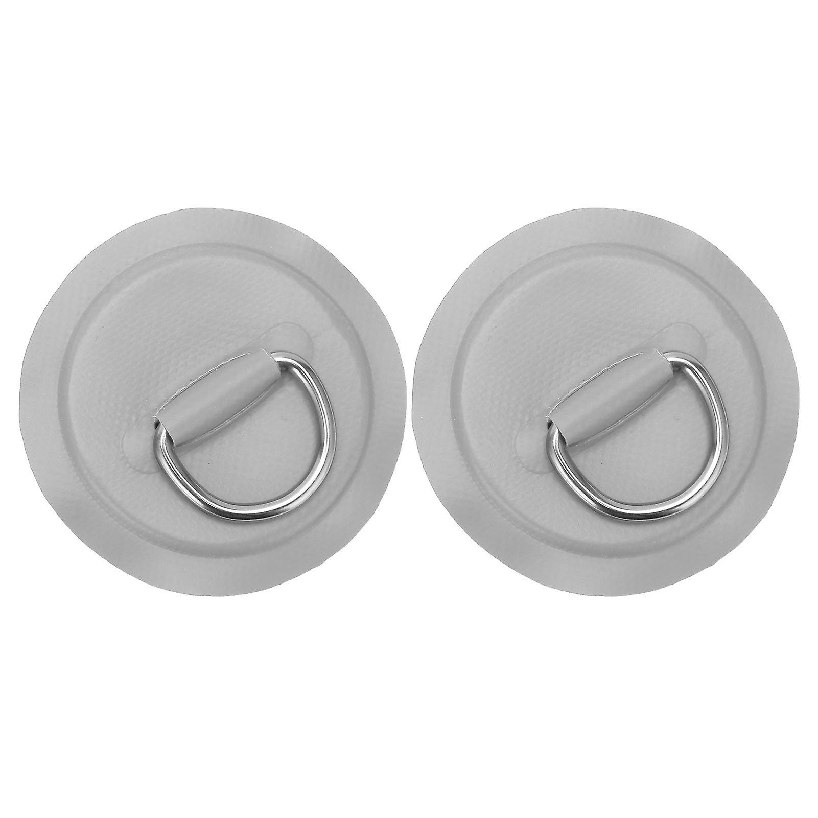 PVC D-Ring for Tie Down Attachment of Inflatable Boat, Raft, Canoe, Surfboard, Kayak, Grey