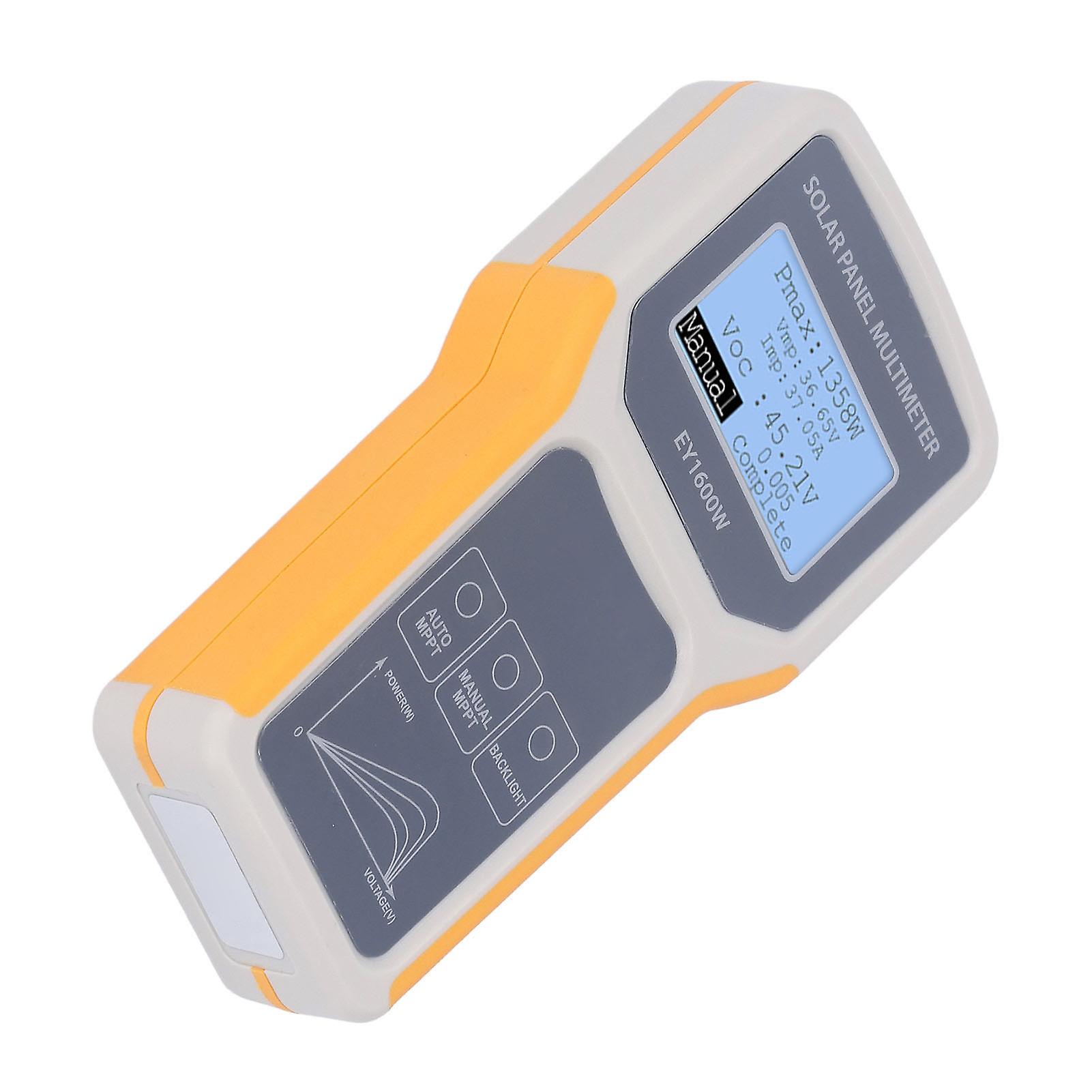 Solar Panel MPPT Tester 5‑1600W 0‑60A Photovoltaic Panel Multimeter with Connection Cable 12‑60V 