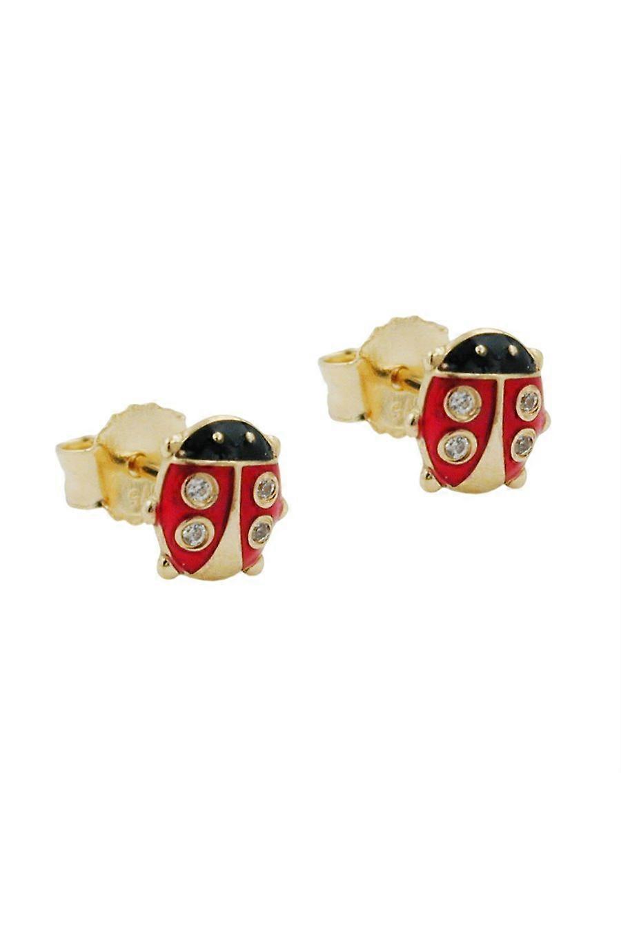 Stud Earrings Ladybird 5mm 9k Gold - Gl431133