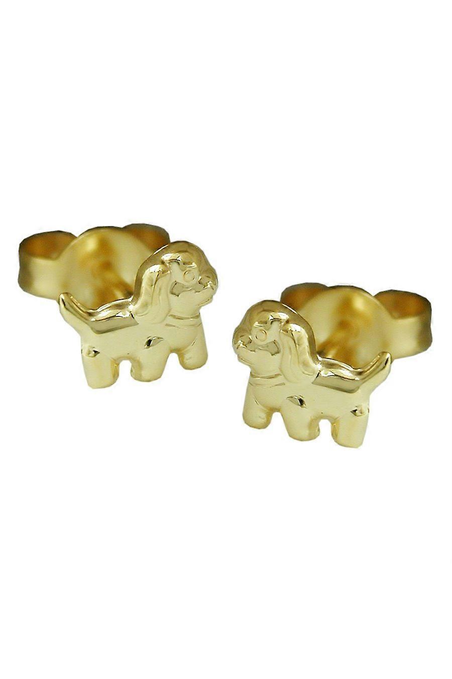 Earring Studs Dog 9k Gold - Gl431270