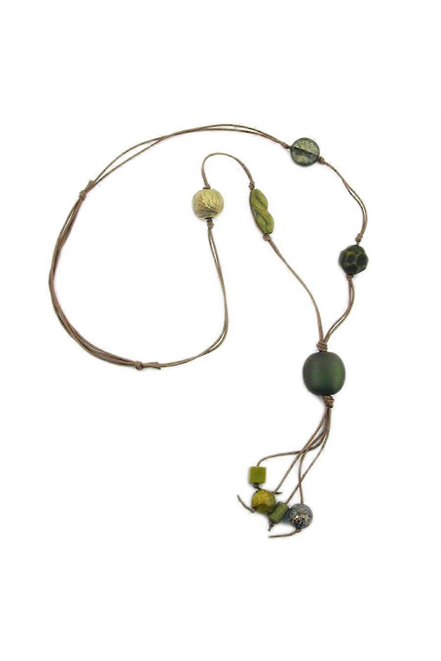 Necklace Olive/ Khaki/ Green Colours - Gl00884