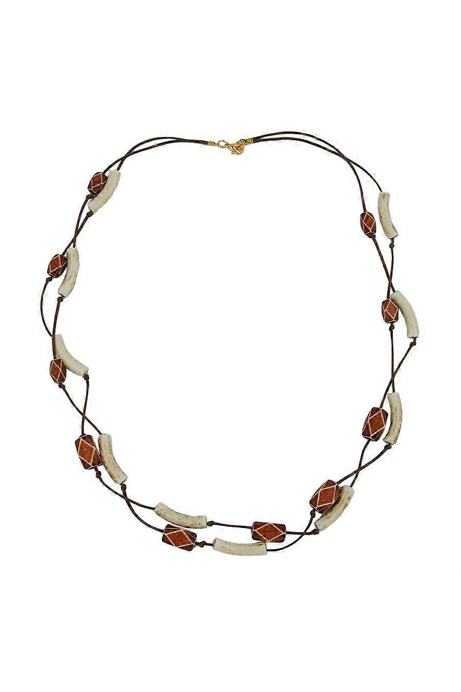 Necklace Tubes-beads Brown - Gl00332