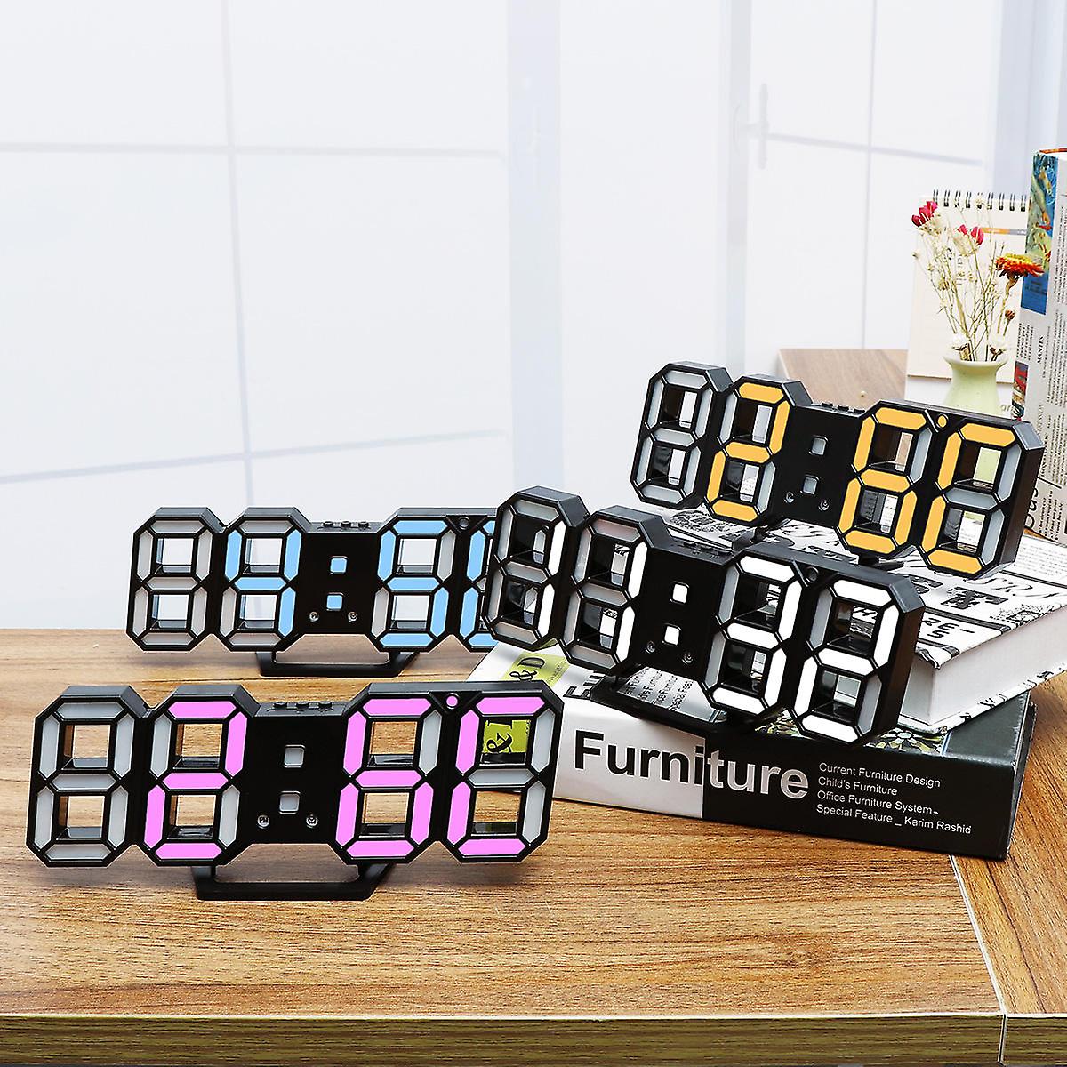 Large Modern Design Digital Led Wall Clock Watches 24 Or 12-hour Display