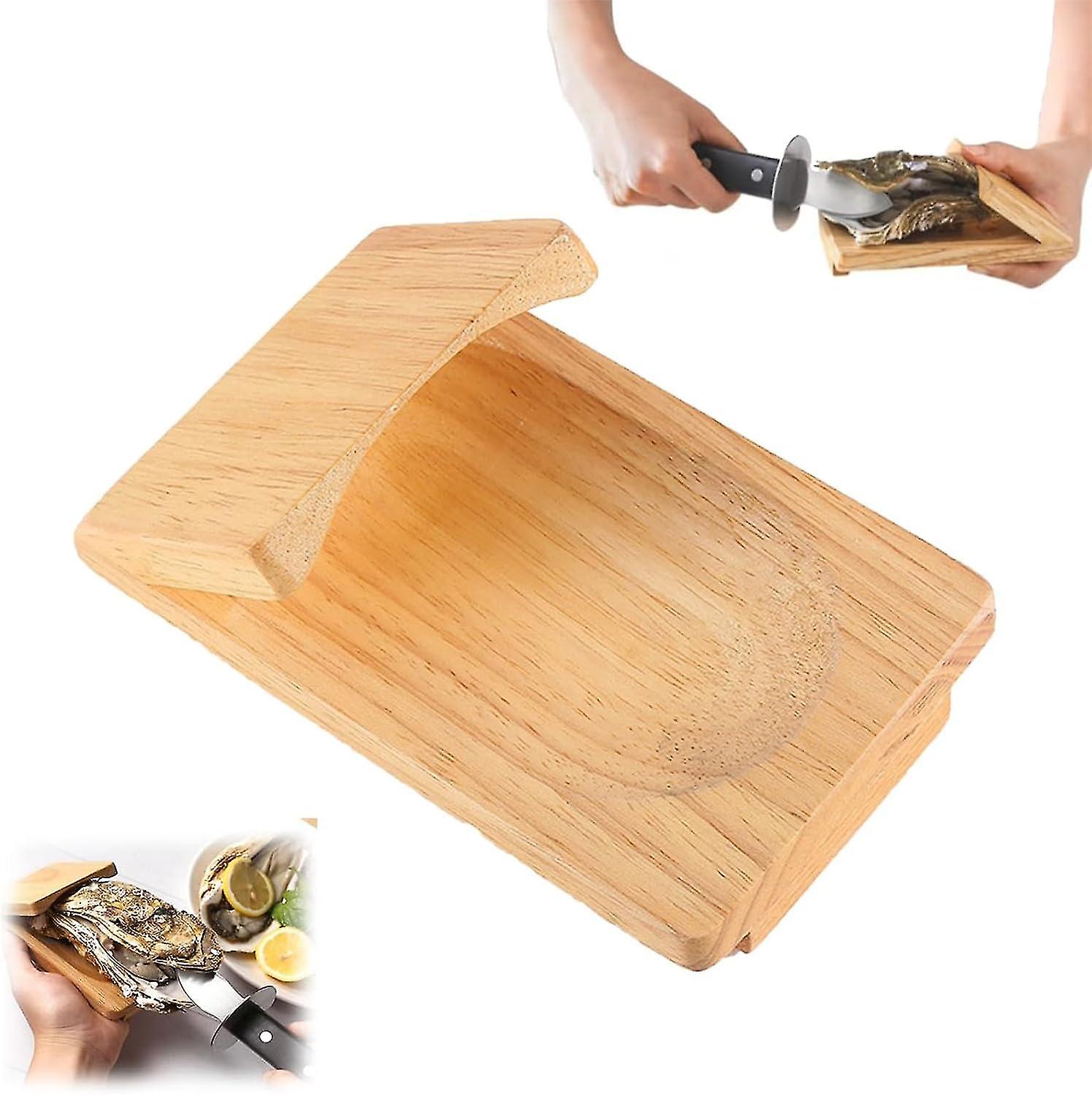 Σφιγκτήρας Oyster Shucking, Χειροφύλακας Σφιγκτήρας Ξύλου Θαλασσινών, Προστατευτικό Oyster Shucking, Ξύλινος κάτοχος στρειδιών, Εργαλεία Oyster Shucker