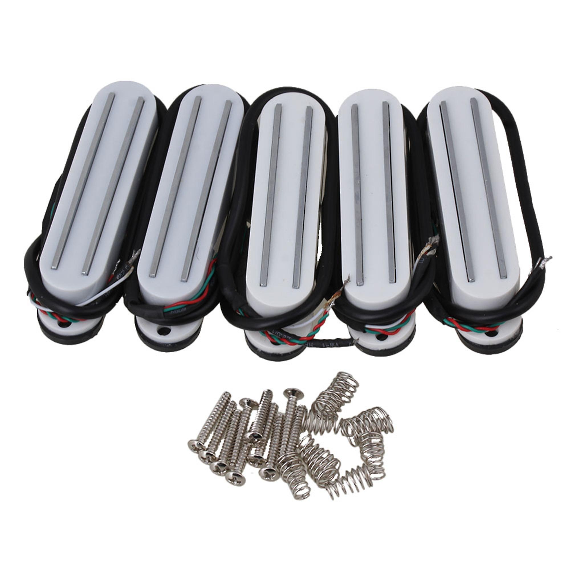 4 Wire Dual Coil Magnetic Dual Rail Humbucker Electric Guitar Pickup Set of 5