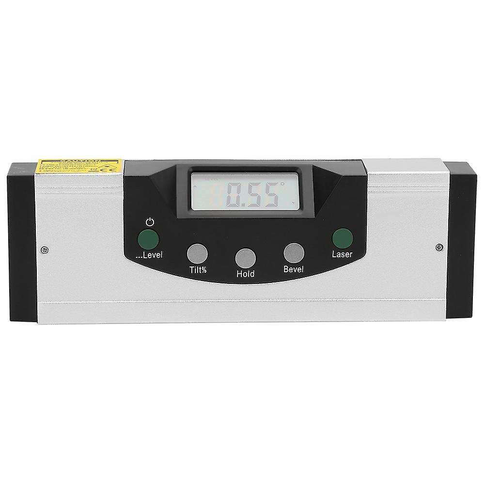 Red Laser Magnetic Level Ruler Digital LCD Protractor Inclinometer Spirit Level (173mm)