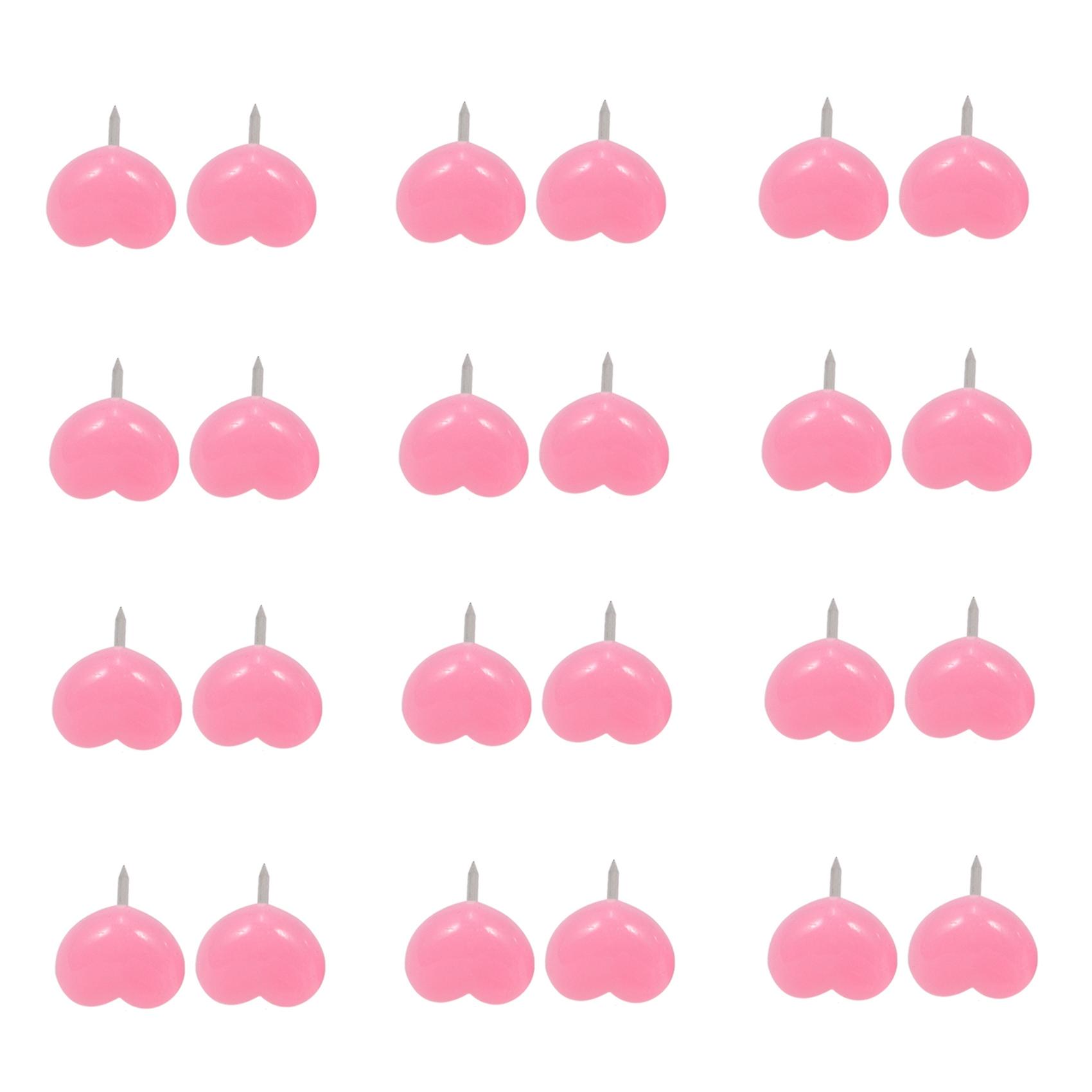 Heart shape 50pcs Plastic Quality Cork Board Safety Colored Push Pins Thumbtack Office School Acces