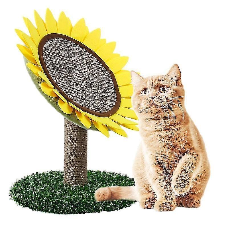 Sunflower Cat Scratching Tree Activity Center Cave Toy