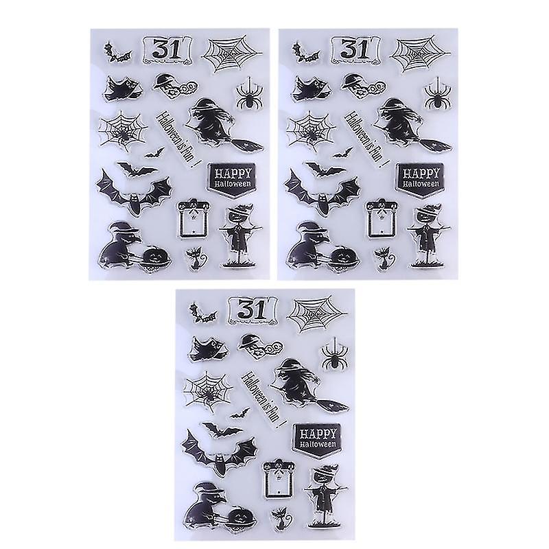 3pcs Halloween Stamps For Halloween Decorations