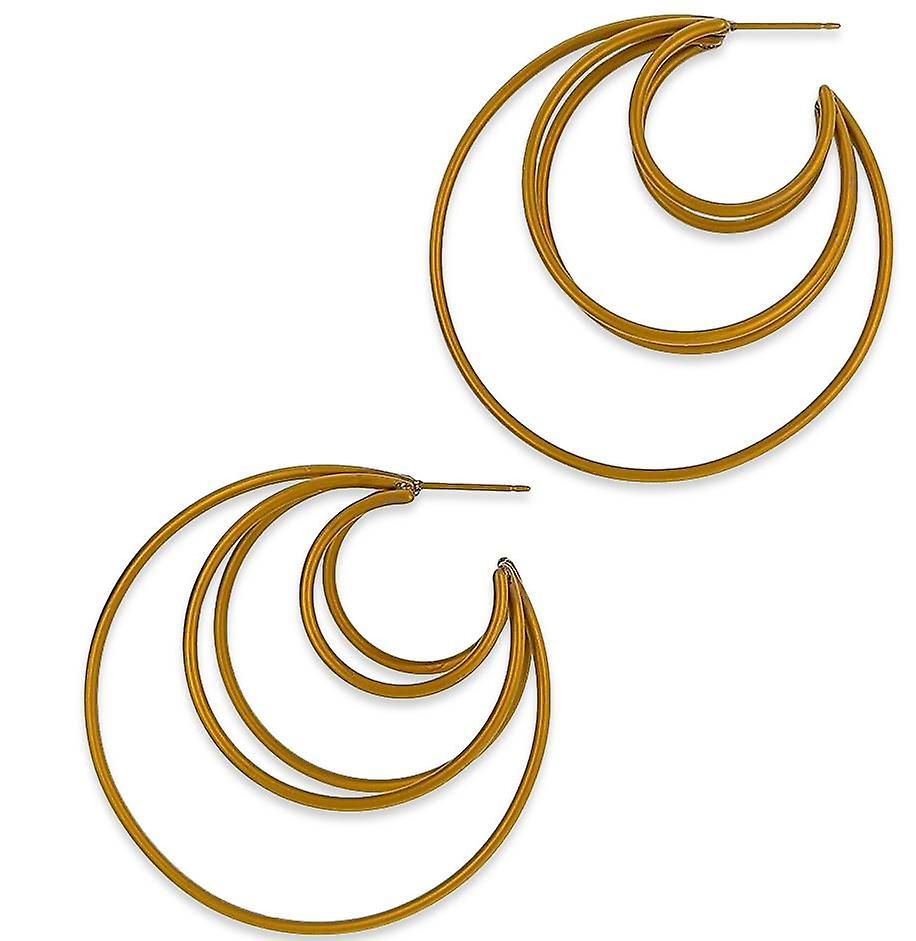 Ti2 Titanium Large Wire Fan Hoops - Tan Brown