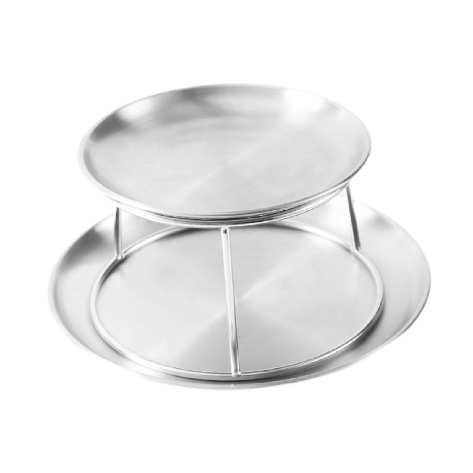 Seafood Serving Plate Rack Accessory Turdy Two Tier Display for Coffee Store Tray Rack Set