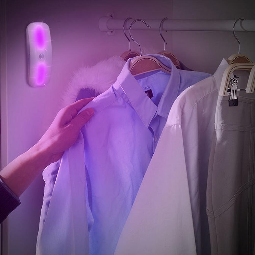 2Pcs Household UV Ultraviolet Light USB Rechargeable Automatic Induction Corridor Night Light
