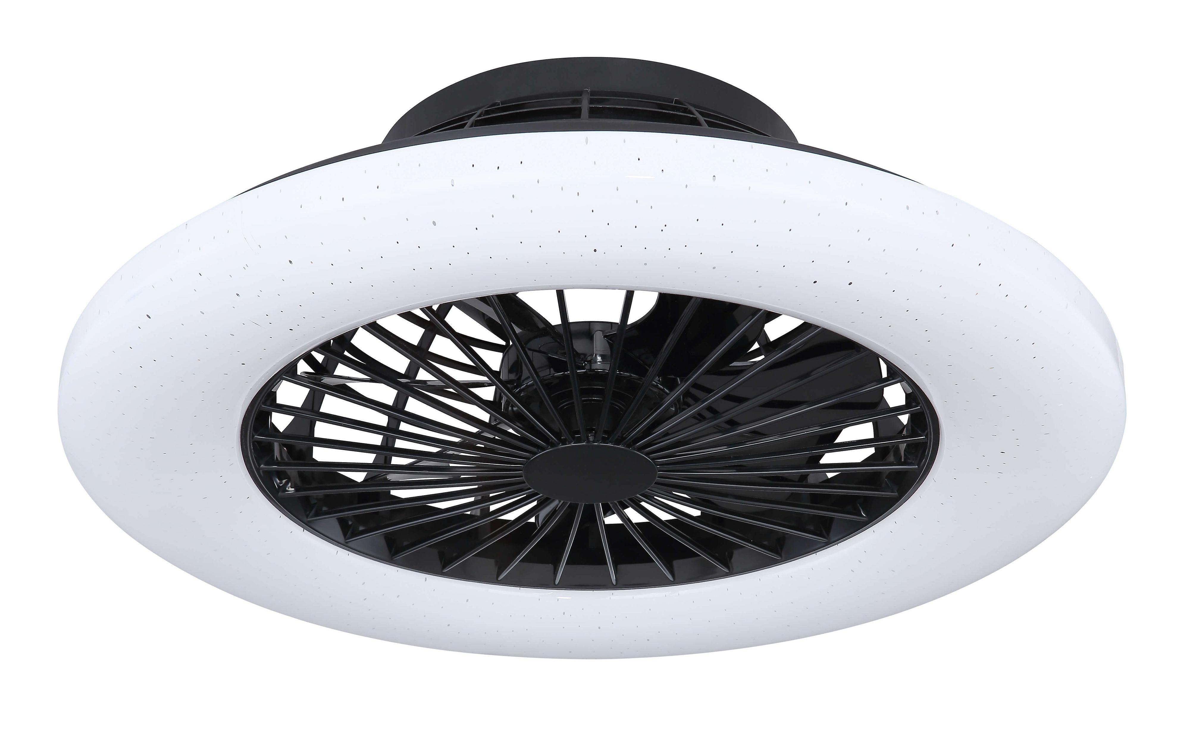 Ceiling fan Travo Black with LED light and remote