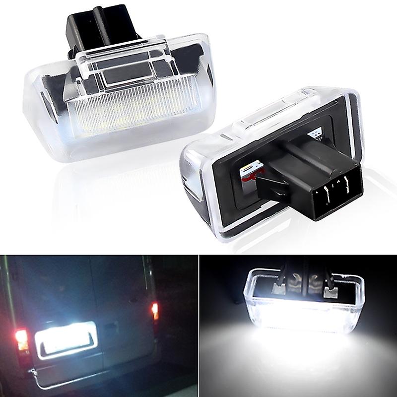 2x Led Licence Number Plate Light White For Ford Transit Tourneo Mk5 Mk6 Mk7 1995-2014