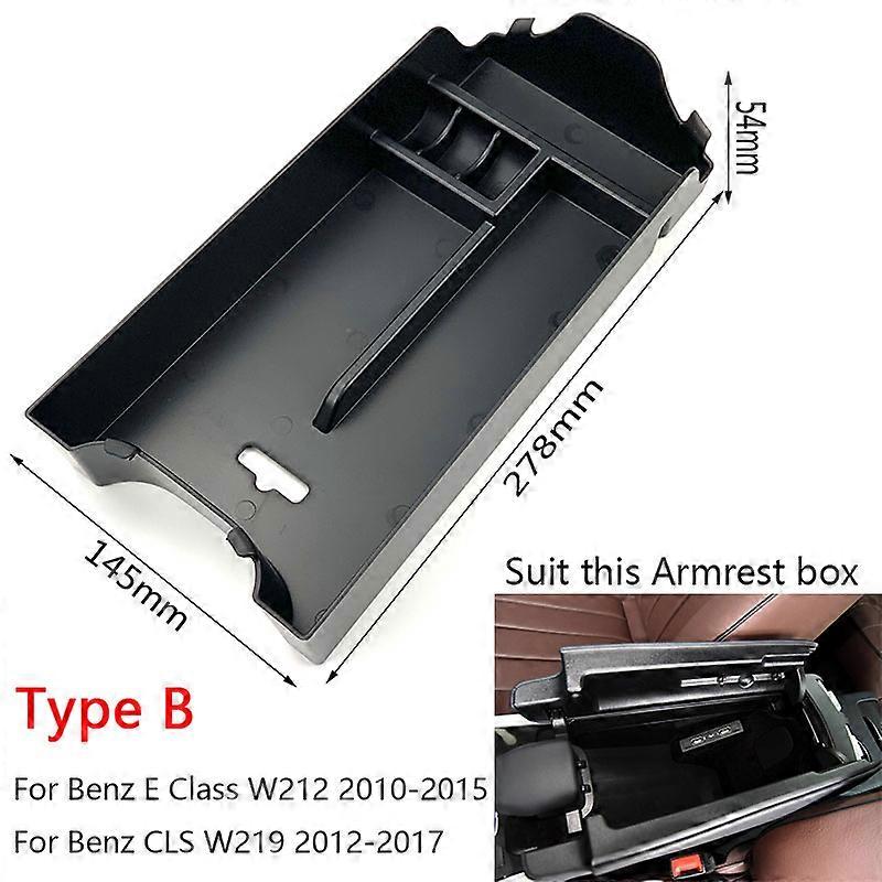 For Mercedes Benz E Class W212 2010-2015 CLS W219 Console Central Armrest Storage Box Multi-function Boxes Car Accessories