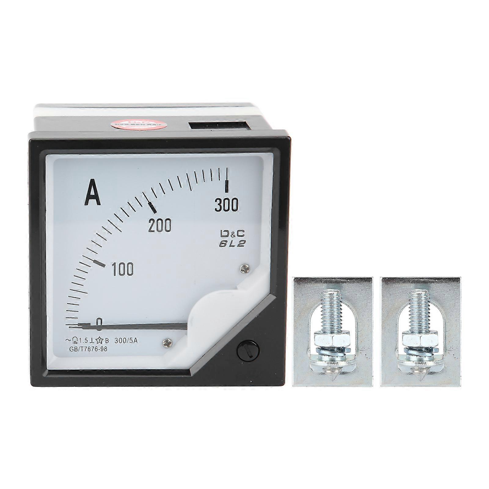 6L2 300A/5A Ammeter Pointer Type Current Meter Gauge Generator Set Instrument for Circuit Measurement
