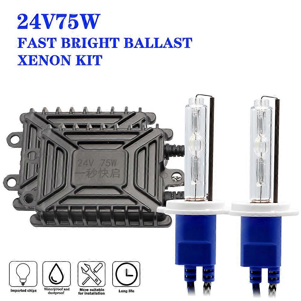 24V 75W Voiture Xénon Camion Léger Tête HID kit H4 bi-H1 H3 H7 H11 H27 880 HB3 HB4 4300K 6000K 8000K Super Bright Van Boat bulb